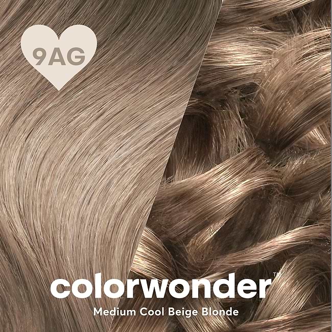 colorwonder demi-permanent hair color in shade 9ag medium cool beige blonde