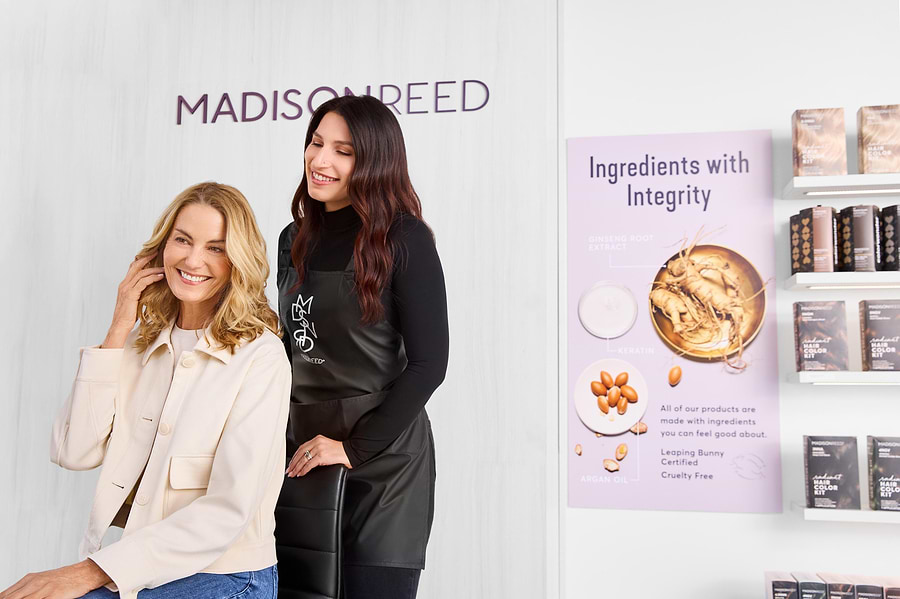 Madison Reed client and colorist