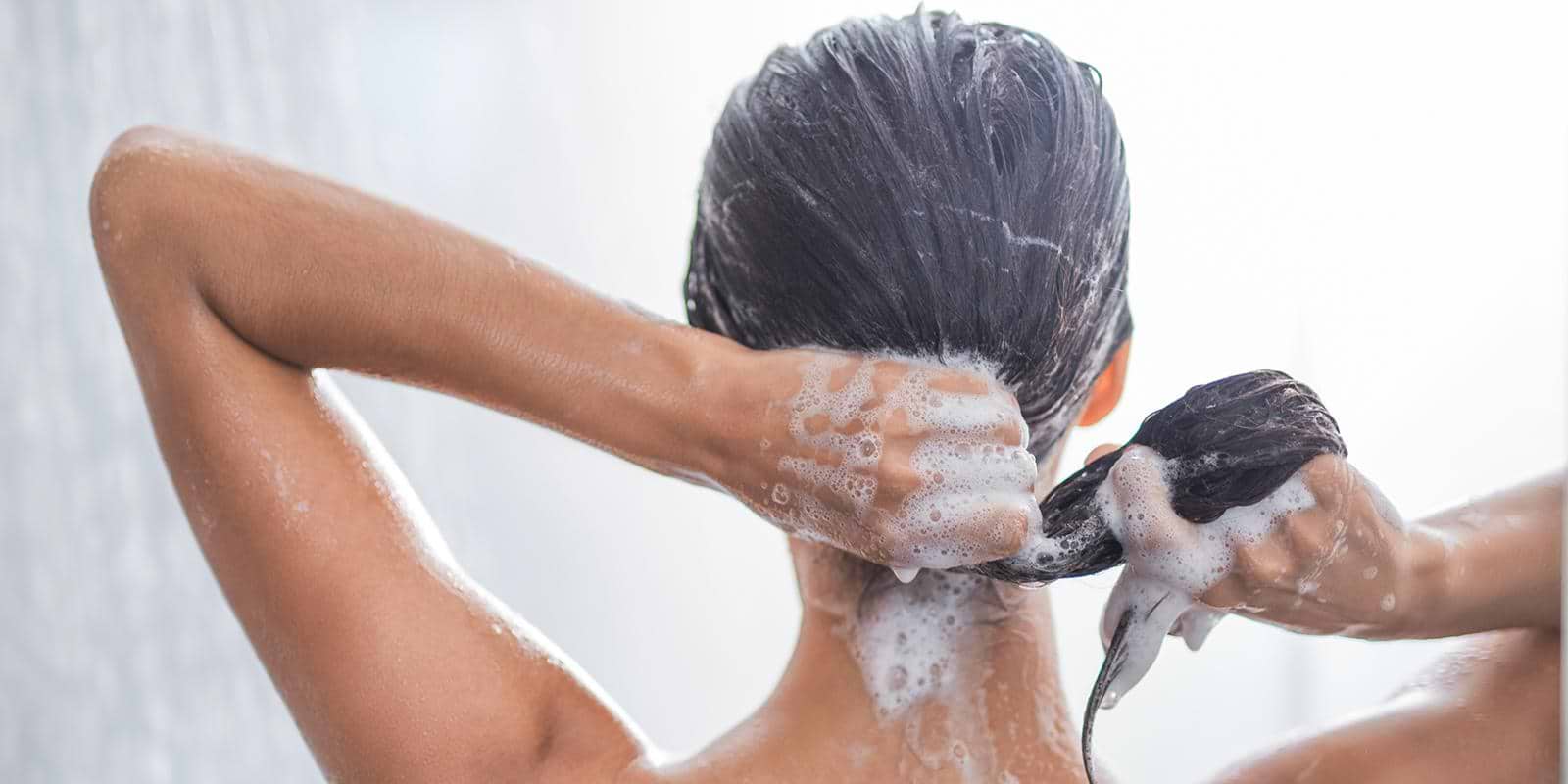 low suds shampoo in shower