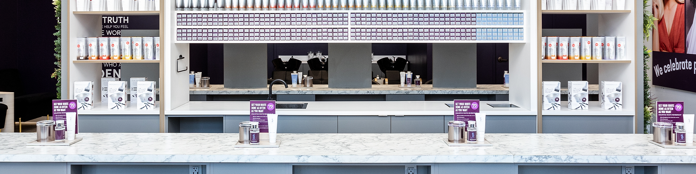 Madison Reed Hair Color Bar Ingredients with Integrity Sign