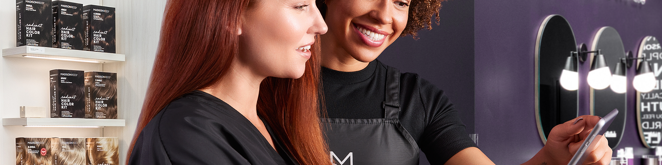 Madison Reed Hair Color Bar Licensed Colorist with Client