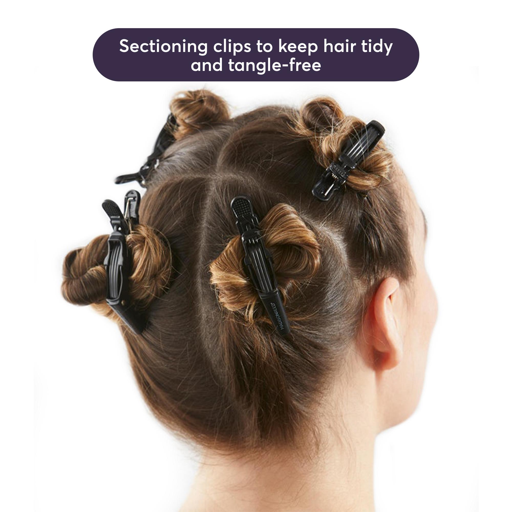 Sectioning clips to keep hair tidy and tangle-free
